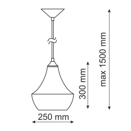 Rippvalgusti MODERN E27/60W must