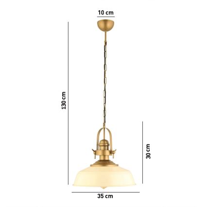 Rippvalgusti MONZA 1xE27/40W/230V 35 cm koor/brons