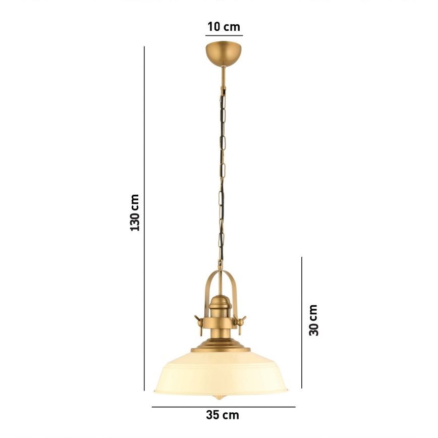 Rippvalgusti MONZA 1xE27/40W/230V 35 cm koor/brons