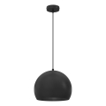 Rippvalgusti nööriga SOOL 1xE27/15W/230V, läbimõõt 27 cm, must