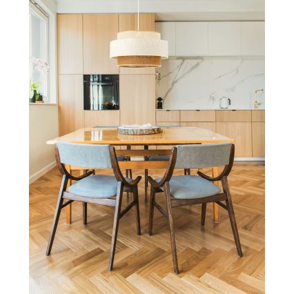 Rippvalgusti nööril BOHO 1xE27/60W/230V, Ø 40 cm, valge/jute