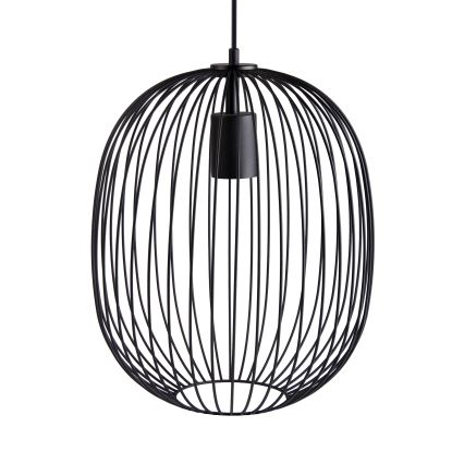 Rippvalgusti OVELLA nööril 1xE27/15W/230V läbimõõt 34 cm must