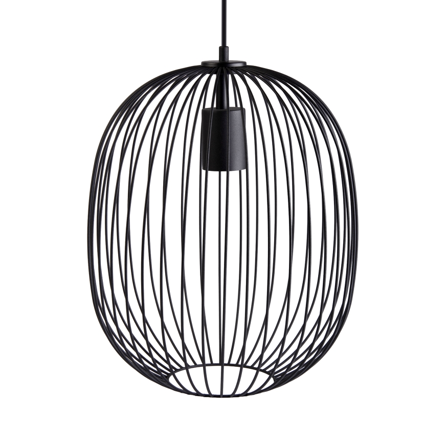 Rippvalgusti OVELLA nööril 1xE27/15W/230V läbimõõt 34 cm must