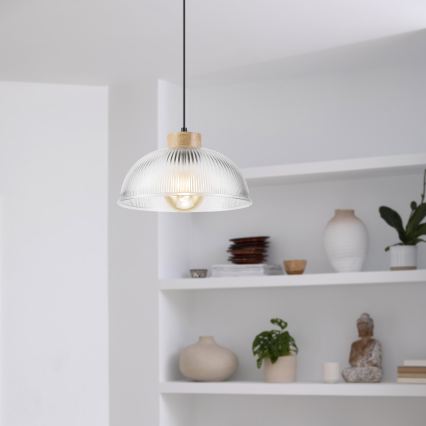 Rippvalgusti PIA 1xE27/60W/230V Ø 30 cm, tamm