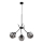 Rippvalgusti riputuskaabliga ZULIA 3xE27/15W/230V must/suitsumust