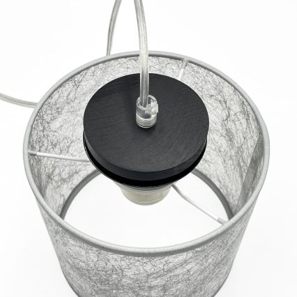 Rippvalgusti ROSA kaabliga 1xE27/60W/230V must/hall