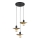 Rippvalgusti SAVANA kaablil 3xE27/15W/230V must/kuldne