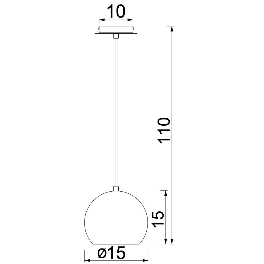 Rippvalgusti SOOL, kaabliga, 1xE27/15W/230V, läbimõõt 15 cm, valge