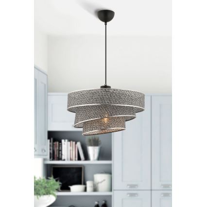 Riputatav lamp COUPER 1xE27/60W/230V hall/ läikiv kroon