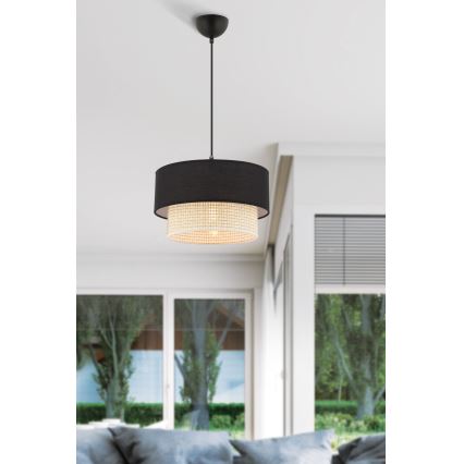 Riputatav lamp ECHO 1xE27/60W/230V must/kreem