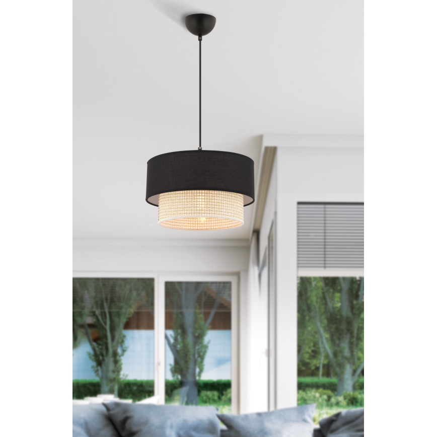 Riputatav lamp ECHO 1xE27/60W/230V must/kreem