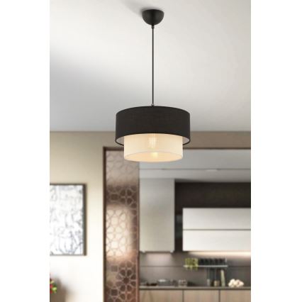Riputatav lamp ECHO 1xE27/60W/230V must/kreem