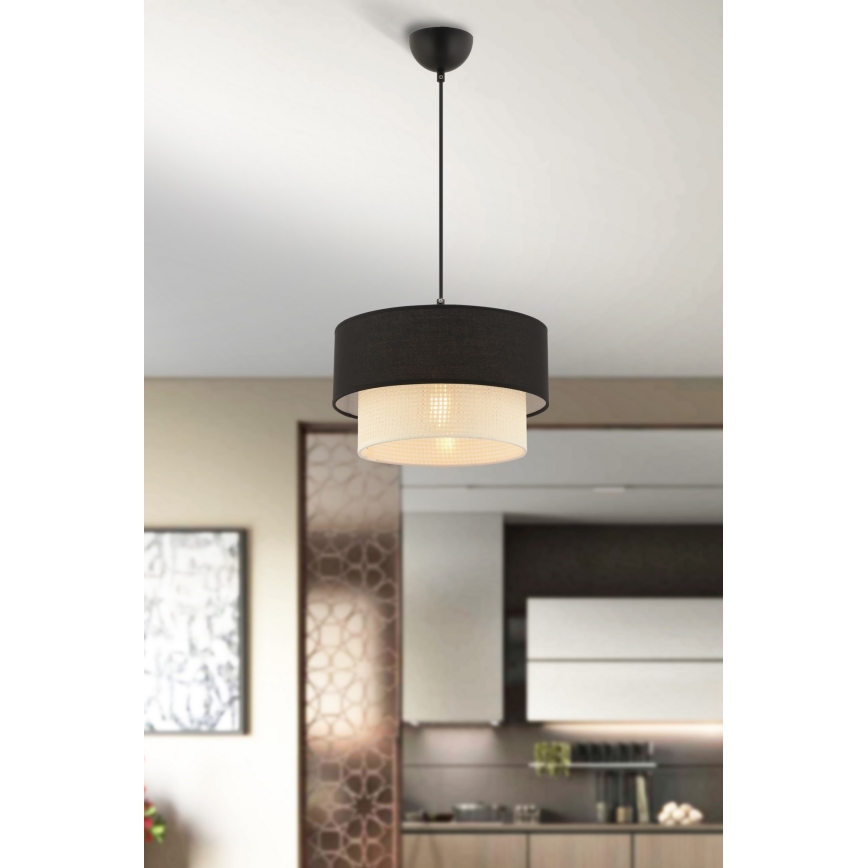 Riputatav lamp ECHO 1xE27/60W/230V must/kreem