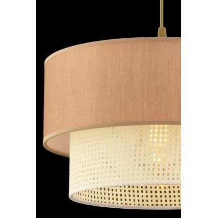 Riputatav valgusti ECHO 1xE27/60W/230V pruun/kreem