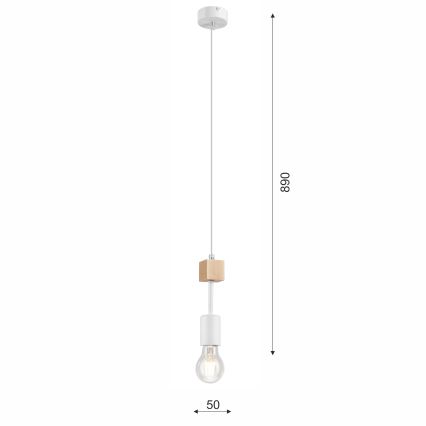 Ripats köis ORAZIO 1xE27/60W/230V pöök