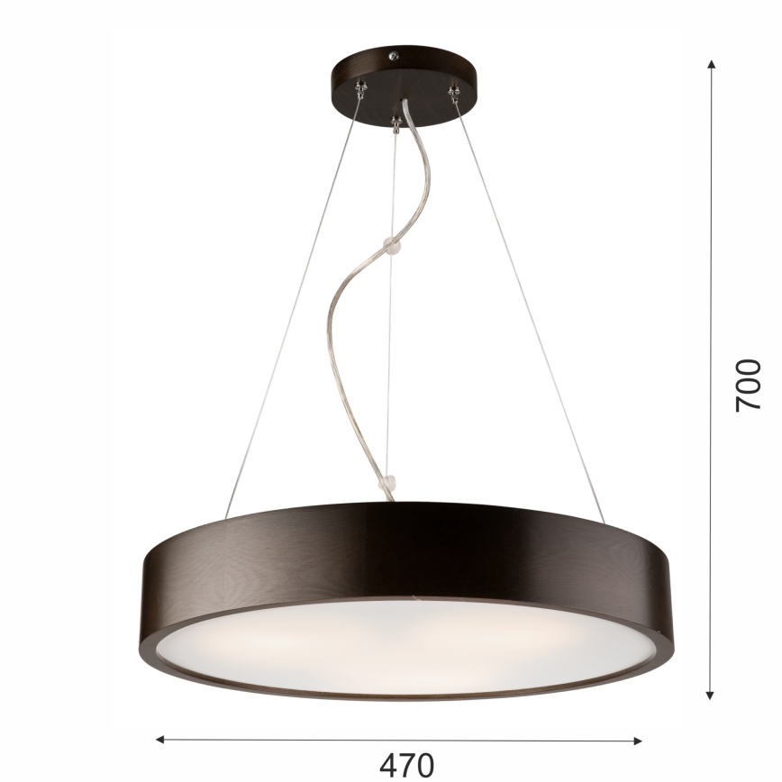 Ripats köisjuhtmel 3xE27/60W/230V ? 47 cm mänd