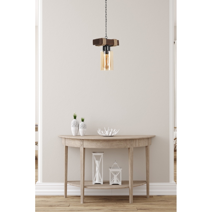 Riputuslamp JASMIN 1xE27/40W/230V pruun/bež