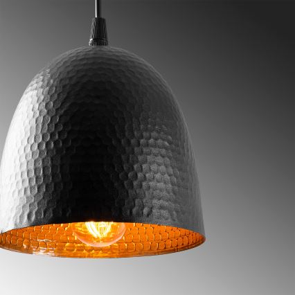 Riputuslamp TATTOO 1xE27/40W/230V Ø 16 cm must