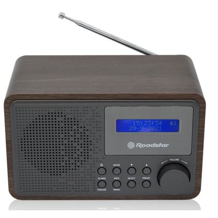 Roadstar HRA-700D+/WD - Raadio DAB+, FM ja äratuskellaga 16W/230V/4xAA