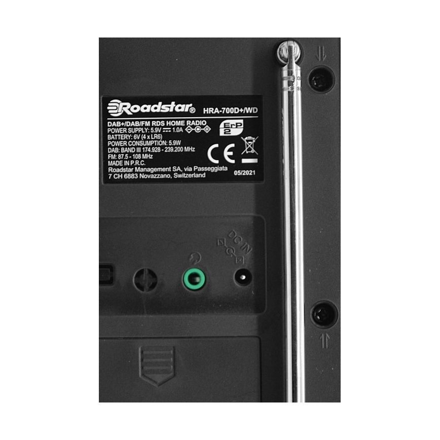 Roadstar HRA-700D+/WD - Raadio DAB+, FM ja äratuskellaga 16W/230V/4xAA