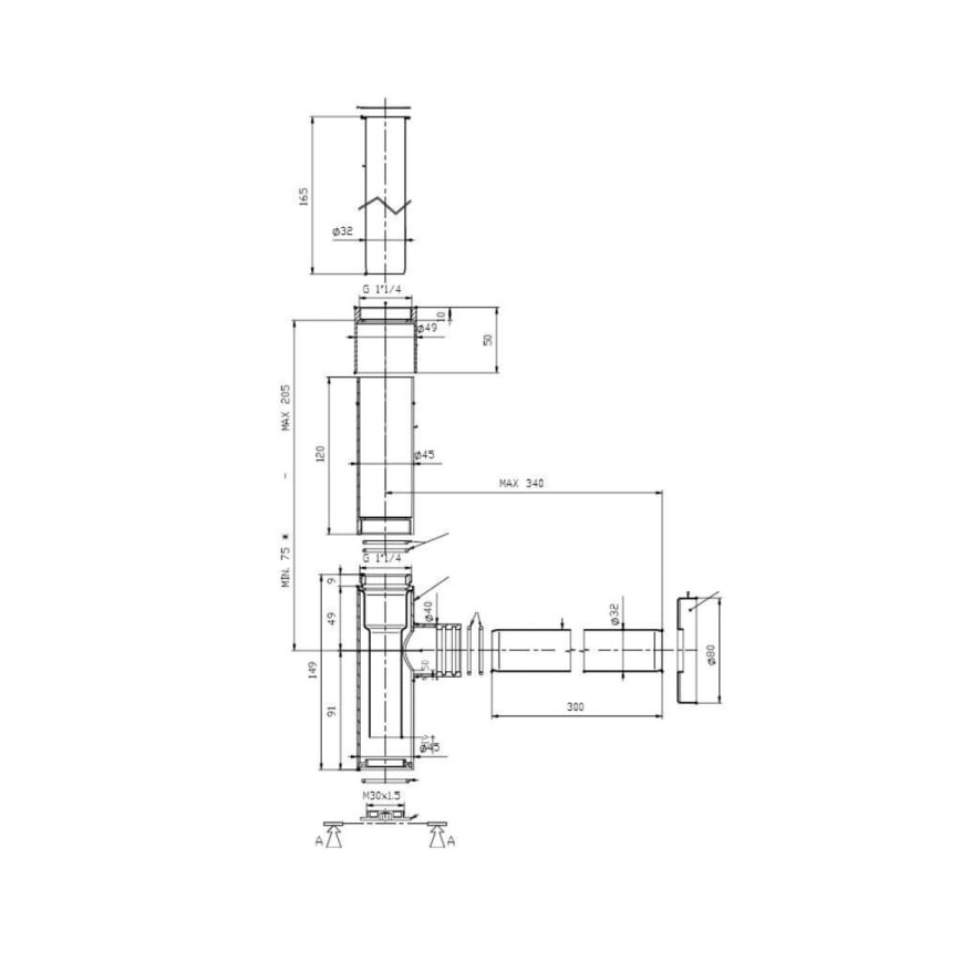 Roca A506403110 - Ümmargune valamu sifoon ROCA, läikiv kroom