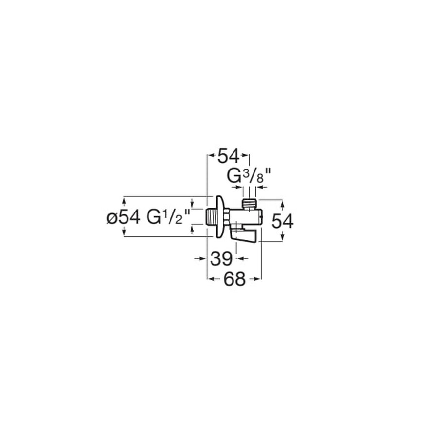 Roca A525168200 - AQUA nurkventiil, läikiv kroom