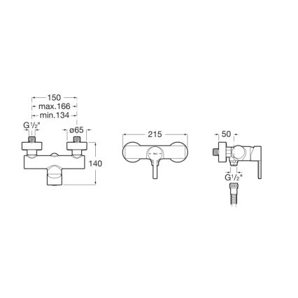 Roca A5A2196C00 - Dušisegisti NAIA läikiv kroom
