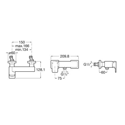 Roca A5A2D01C00 - dušisegisti L90 läikiv kroom