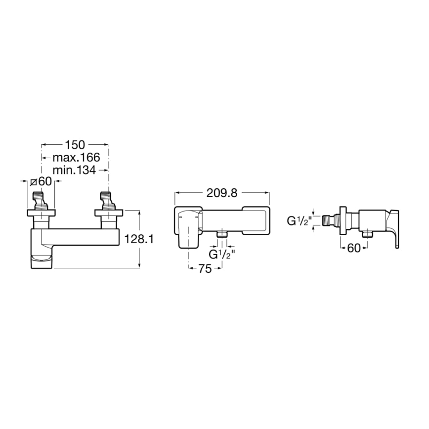 Roca A5A2D01C00 - dušisegisti L90 läikiv kroom