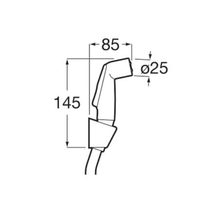 Roca A5B9130C00 - BE-FRESH bidee-suihk, läikiv kroom