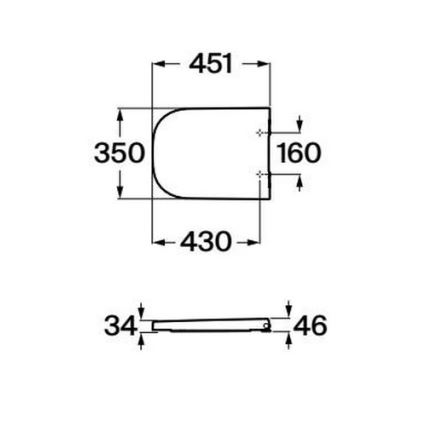 Roca A80147200B - WC-istme kaas SoftClose GAP supralit/valge