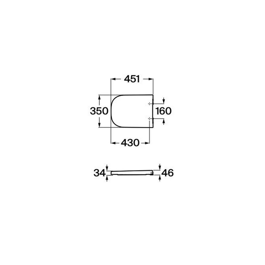 Roca A80147200B - WC-istme kaas SoftClose GAP supralit/valge