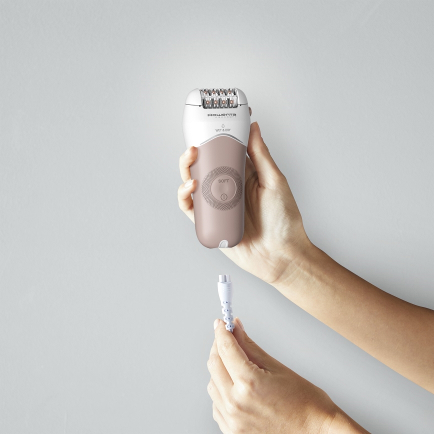 Rowenta - Epilaator WET&DRY 4,5W/5V 600 mAh beež/kuldne