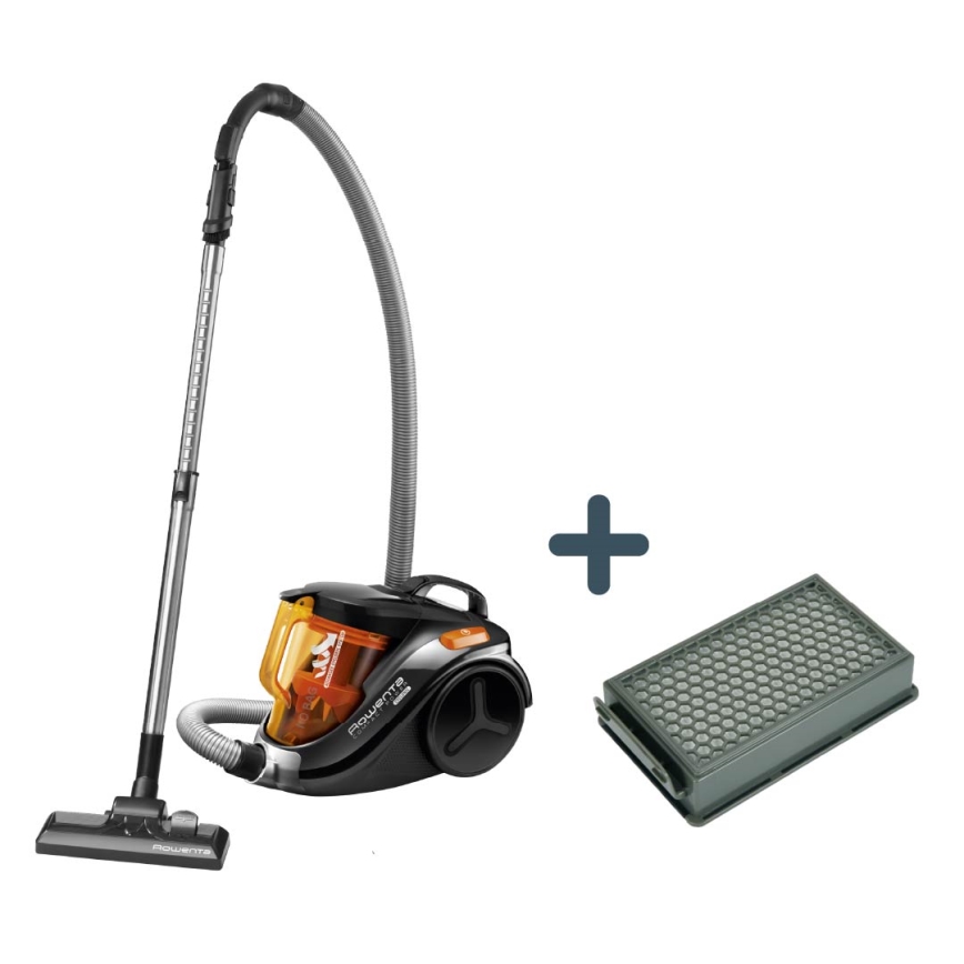 Rowenta - Kotita tolmuimeja COMPACT POWER 1,5l 750W/230V must/oranž