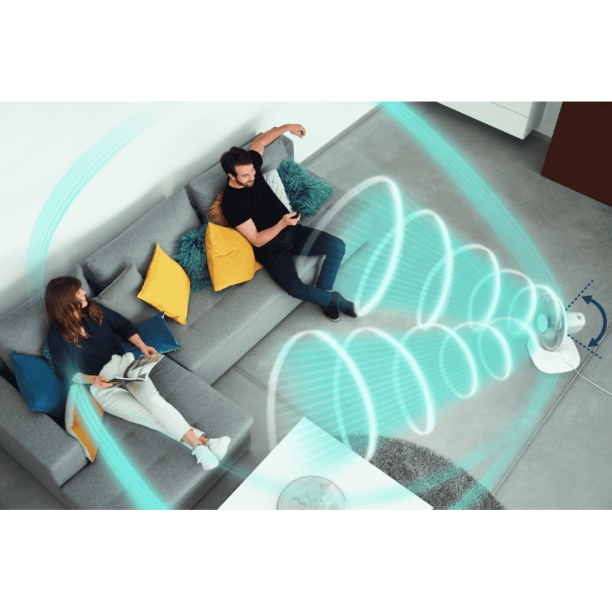 Rowenta - Laua ventilaator ESSENTIAL 28W/230V läbimõõt 25 cm valge
