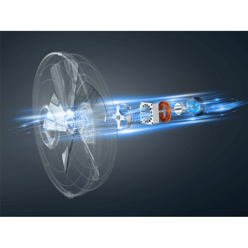 Rowenta - Põrandaventilaator TURBO SILENCE 55W/230V 147 cm valge + kaugjuhtimispult