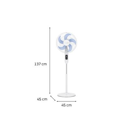 Rowenta - Põrandaventilaator TURBO SILENCE 55W/230V 147 cm valge + kaugjuhtimispult