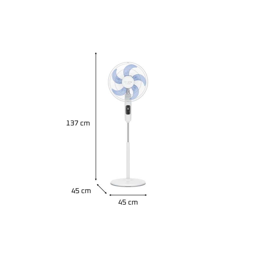 Rowenta - Põrandaventilaator TURBO SILENCE 55W/230V 147 cm valge + kaugjuhtimispult