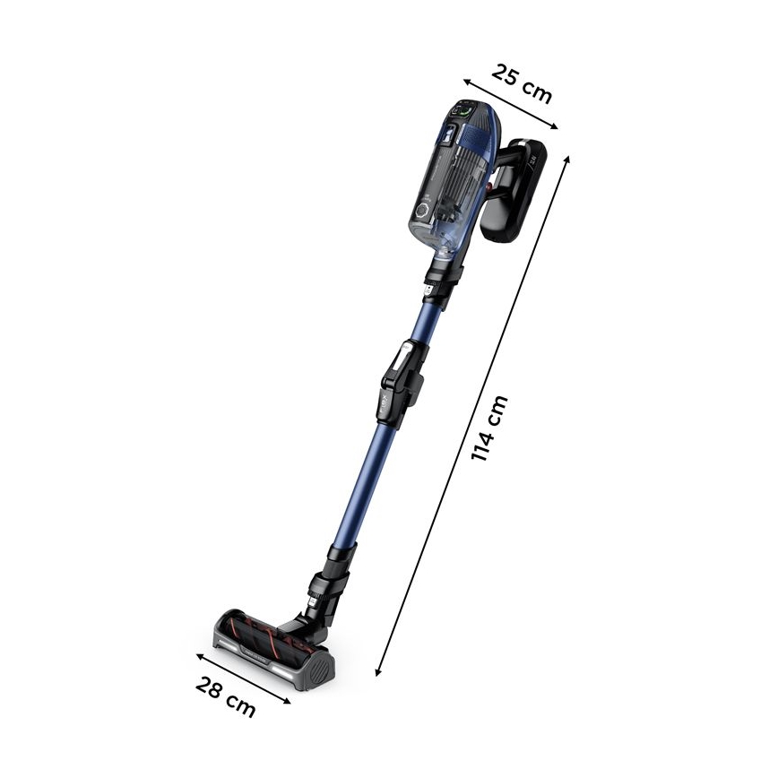 Rowenta - Varstolmuimeja mopiga X-FORCE FLEX ANIMAL AQUA AUTO 3-ühes 480W/32,4V 2500 mAh sinine