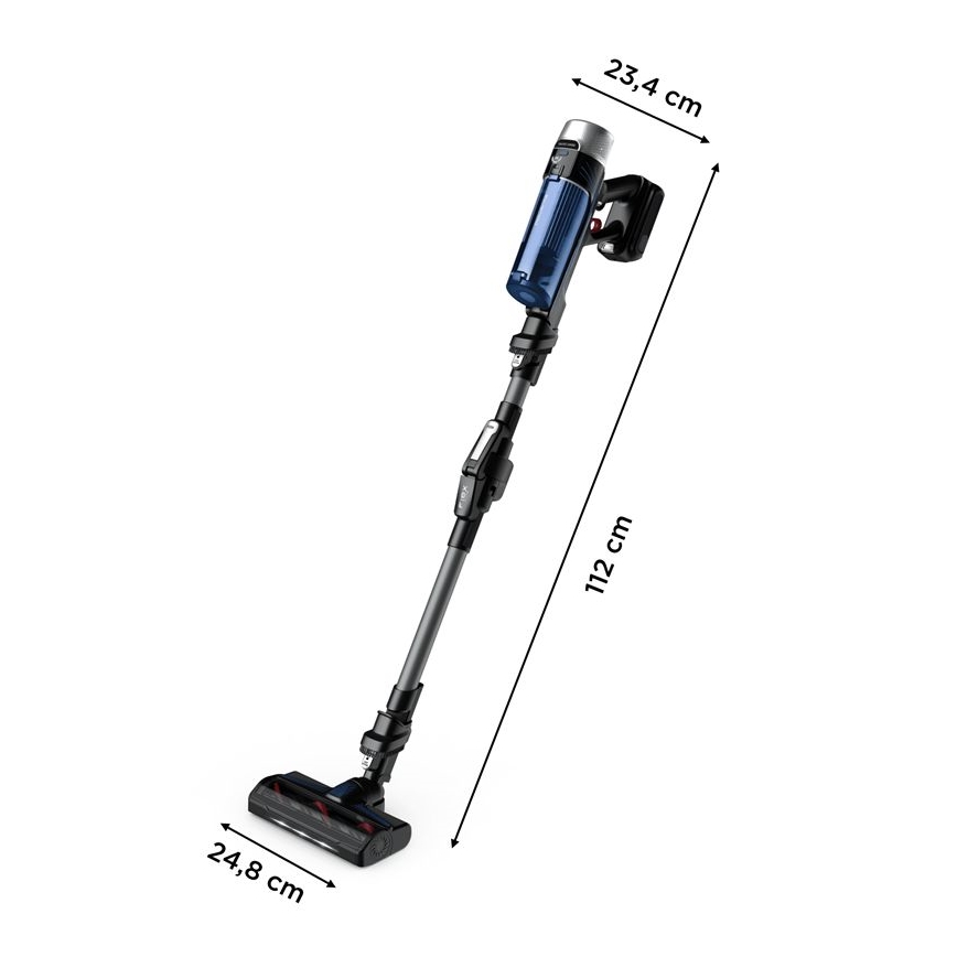 Rowenta - Varstolmuimeja mopiga X-FORCE FLEX ANIMAL AQUA AUTO 4-ühes 250W/25,2V 2500 mAh must/sinine