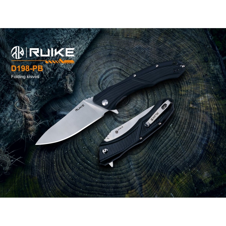Ruike RUD198PB - Kokkupandav taskunuga 23,1 cm must