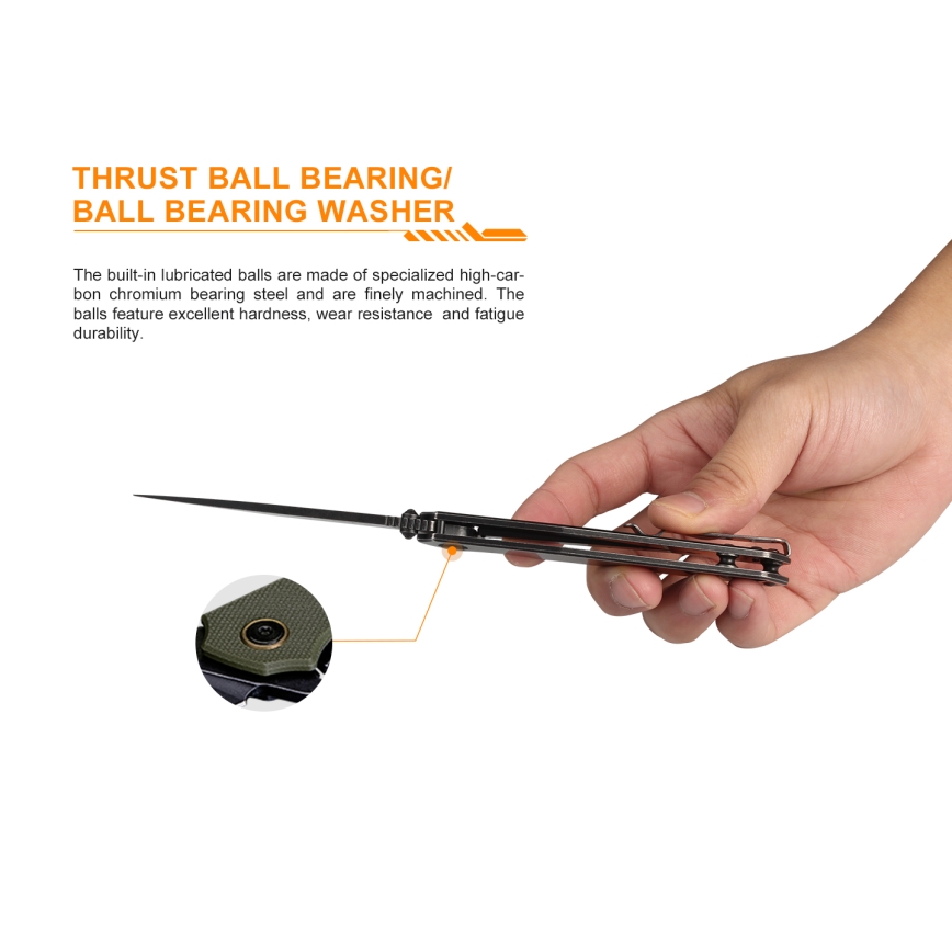 Ruike RUP801J - Kokkupandav taskunuga 20 cm oranž