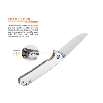 Ruike RUP801SF - Kokkupandav taskunuga 20 cm hõbedane
