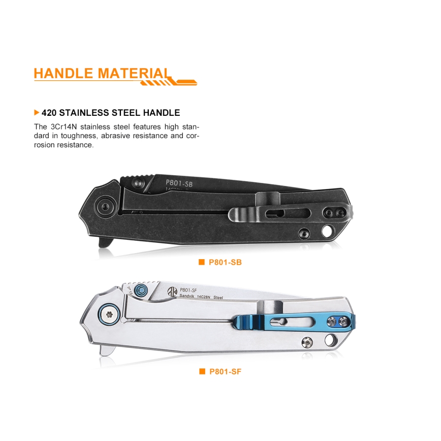 Ruike RUP801SF - Kokkupandav taskunuga 20 cm hõbedane