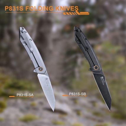 Ruike RUP831SSB - Kokkupandav kompaktne nuga 19,5 cm must