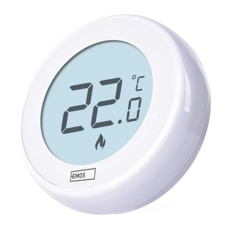 Ruumi käsitsi juhitav termostaat 230V/6A, 2×AA, valge