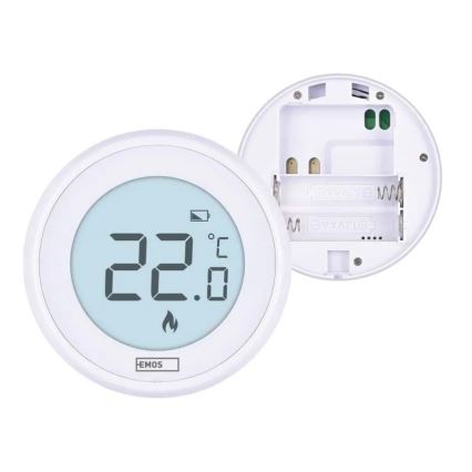 Ruumi käsitsi juhitav termostaat 230V/6A, 2×AA, valge