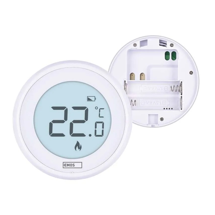 Ruumi käsitsi juhitav termostaat 230V/6A, 2×AA, valge