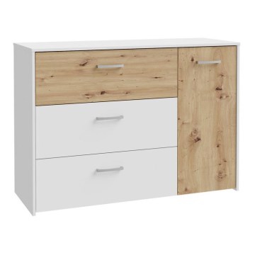 Sahtlitega kummut URO artisan tamm/ valge