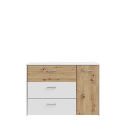 Sahtlitega kummut URO artisan tamm/ valge